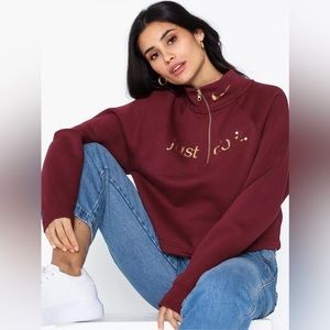 Nike Funnel Neck 1/2 Zip Cropped Sweater M